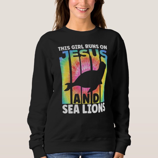 Cute Sea Lion Apparel for Women and Girls Sea lion Sweatshirt (Front)