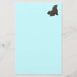 Cute sea lion stationery