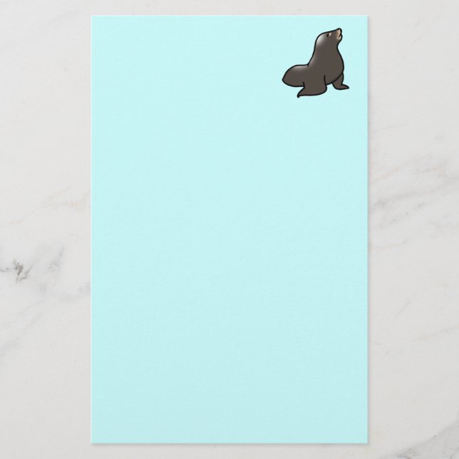 Cute sea lion stationery (Front)