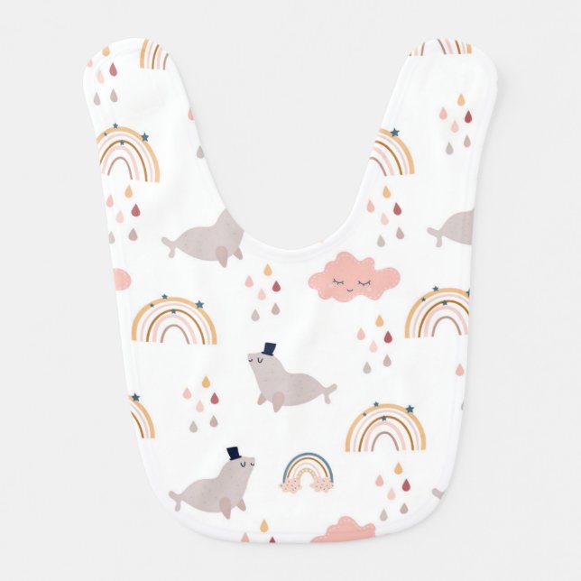 Cute Sea Lions Boho Bibs (Front)