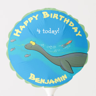 Cute sea monster cartoon illustration balloon
