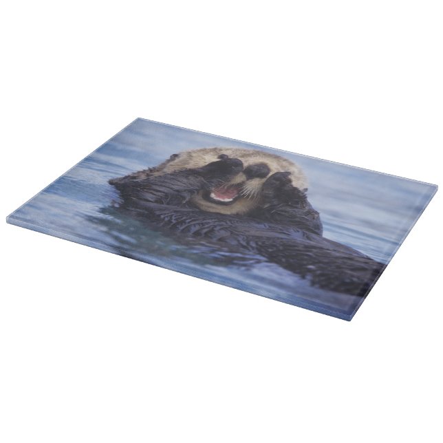 Cute Sea Otter | Alaska, USA Cutting Board (Corner)
