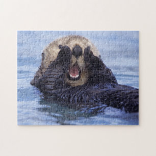 Cute Sea Otter Alaska, USA Jigsaw Puzzle