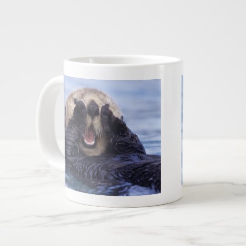 Cute Sea Otter  Alaska USA Large Coffee Mug