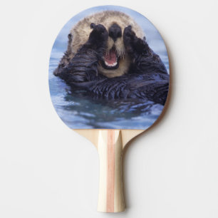 Cute Sea Otter Alaska, USA Ping-Pong Paddle
