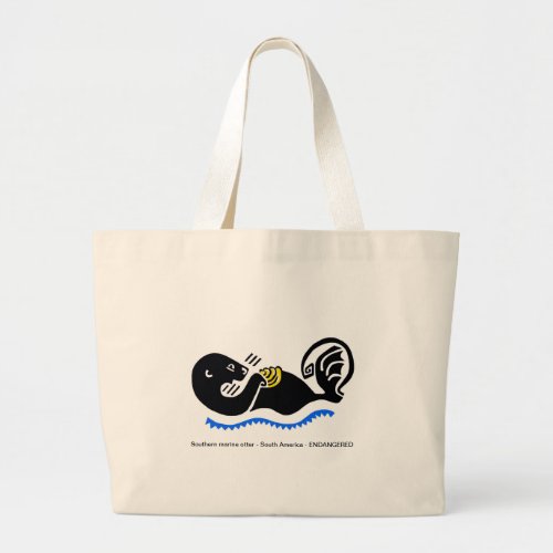 Cute Sea OTTER _Animal lover _ Wildlife _ Nature Large Tote Bag