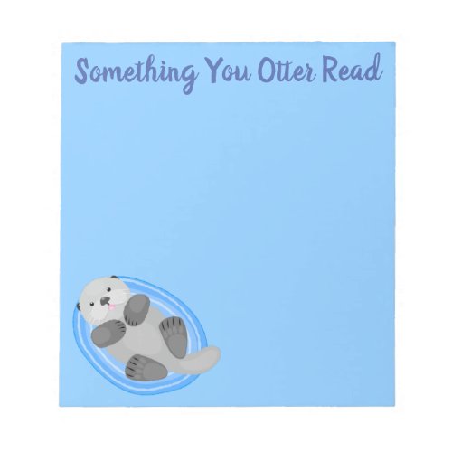 Cute sea otter cartoon illustration notes