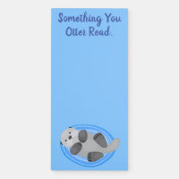 Cute sea otter cartoon illustration notes