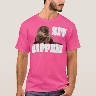 Cute sea otter retro vintage otter otter motif - T-Shirt