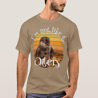 Cute sea otter retro vintage otter otter motif T-Shirt