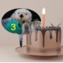 Cute Sea Otters Child's Birthday Age Cake Topper