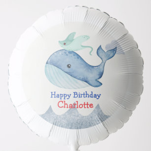 Cute Sea stingray whale fish Birthday party Balloon