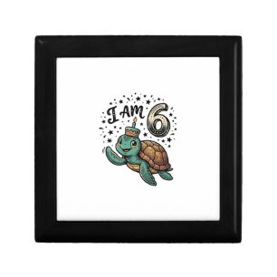 Cute Sea Turtle 6th Birthday Vintage Shirt Design_ Gift Box