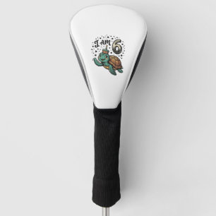 Cute Sea Turtle 6th Birthday Vintage Shirt Design_ Golf Head Cover