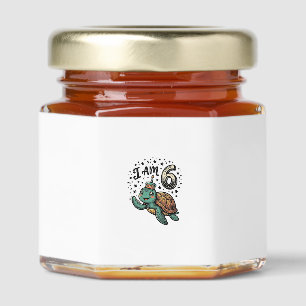 Cute Sea Turtle 6th Birthday Vintage Shirt Design_ Honey Jar Favors