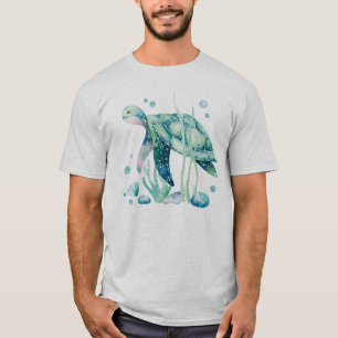 Cute sea turtle and sea corals T-Shirt