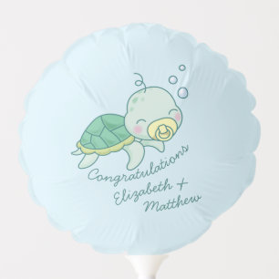 Cute Sea Turtle Baby Shower Kawaii Balloon