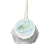 Cute Sea Turtle Baby Shower Kawaii Cake Pops (Front)