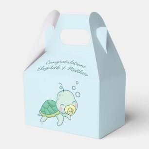 Cute Sea Turtle Baby Shower Kawaii Favor Boxes