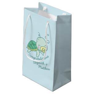 Cute Sea Turtle Baby Shower Small Gift Bag