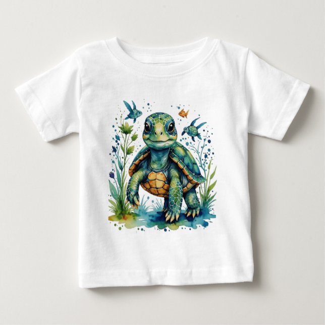  Cute sea turtle Baby T-Shirt (Front)
