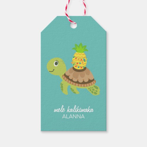 Cute Sea Turtle Christmas Gift Tags