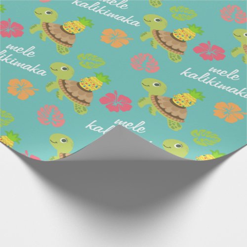 Cute Sea Turtle Christmas Wrapping Paper