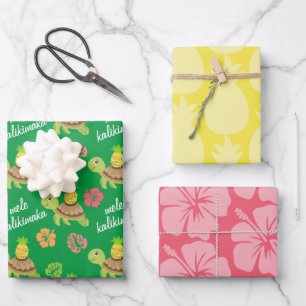 Cute Sea Turtle Christmas Wrapping Paper Sheets