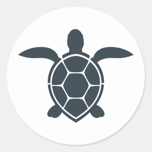 Cute sea turtle classic round sticker