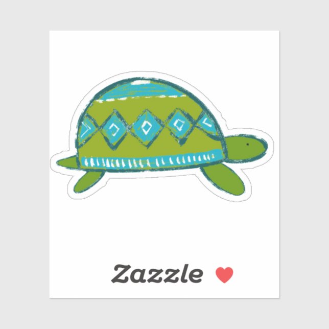 Cute Sea Turtle Custom-Cut Vinyl Sticker (Sheet)