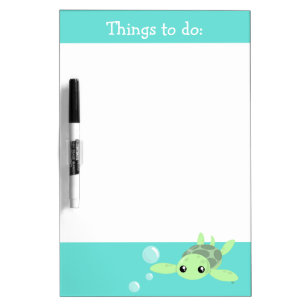 Cute Sea Turtle Dry Erase Board