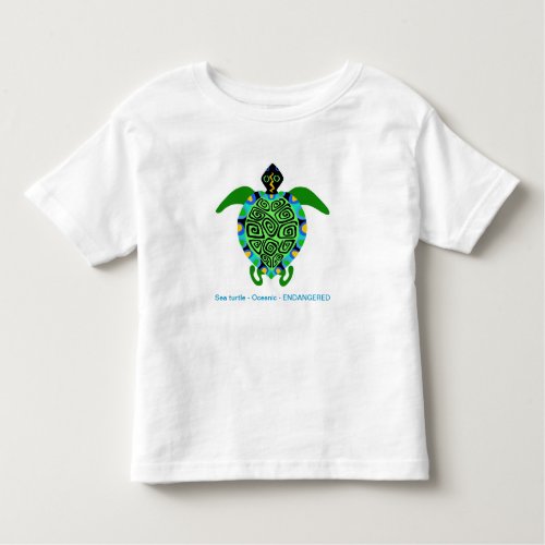 Cute Sea TURTLE _ Endangered species Toddler T_shirt