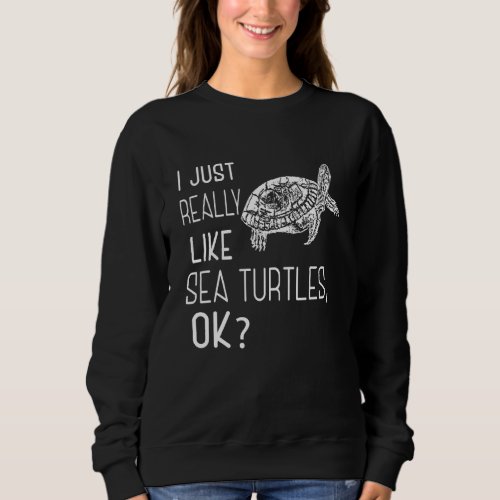 Cute Sea Turtle  Fan Sweatshirt