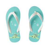 Cute Sea Turtle Flops, Kids Kid's Flip Flops Cute Sea Turtle Flops, Kids Kid's Flip Flops