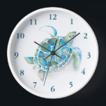 Cute Sea Turtle Nursery Clocks<br><div class="desc">Transform your child's nursery into an ocean paradise with this adorable Watercolor Sea Turtle Nursery Clock by Victoria Grigaliunas of Do Tell A Belle. Designed with love and care, this charming clock features a cute sea turtle in soothing shades of turquoise blue and green. Perfect for kids, this whimsical piece...</div>