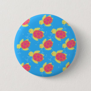 Cute Sea Turtle Pattern Button