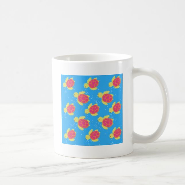 Cute Sea Turtle Pattern Coffee Mug (Right)