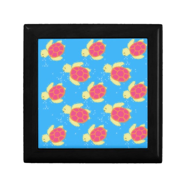 Cute Sea Turtle Pattern Gift Box (Front)