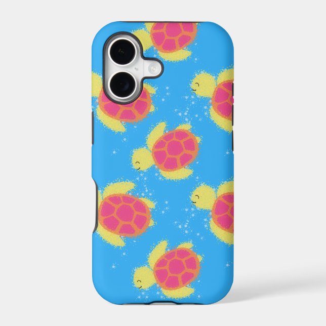 Cute Sea Turtle Pattern Iphone Case (Back)