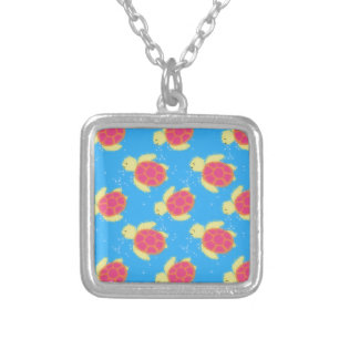 Cute Sea Turtle Pattern Silver Plated Necklace