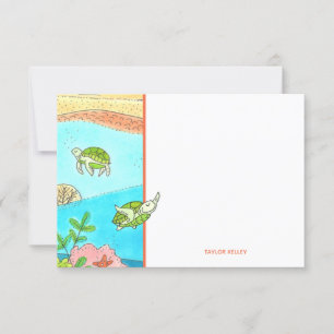 Cute Sea Turtle Stationery