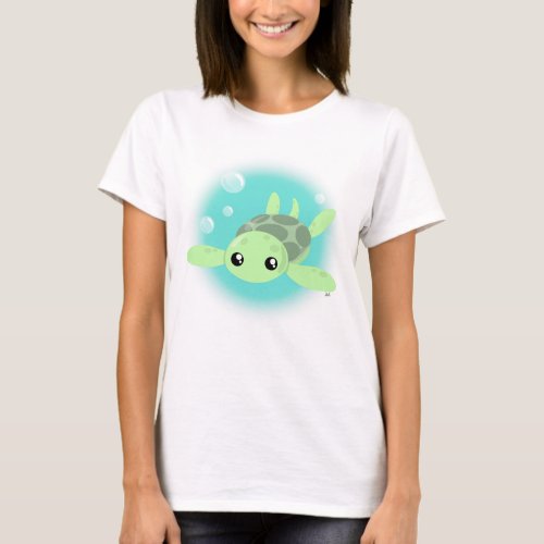 Cute Sea Turtle T_Shirt