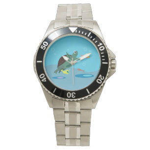 Cute Sea Turtle Under the Sea Art Watch