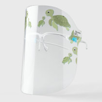 Cute Sea Turtles Face Shield