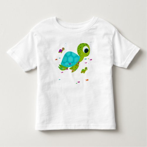 Cute Sea Turtles Toddler T_shirt