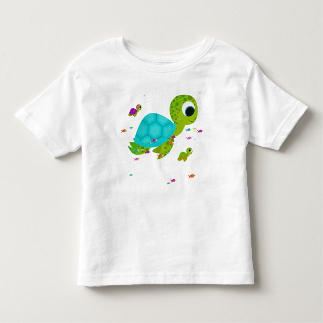 Cute Sea Turtles Toddler T-shirt (Front)