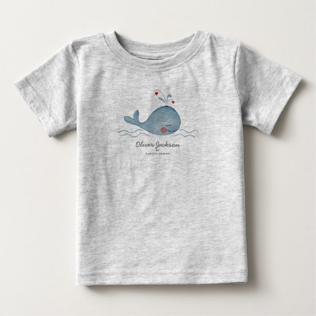 Cute Sea Whale | Baby Boy | T-shirt (Front)