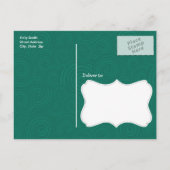 Cute Seafoam Green Damask Invitation Postcard (Back)