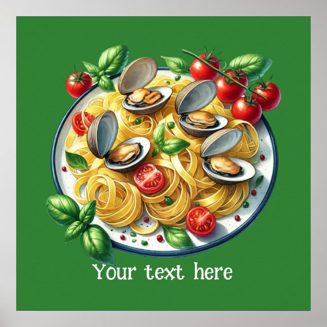 Cute seafood customize business poster (Front)