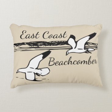 Cute Seagull Beach East Coast Beachcomber pillow Cute Seagull Beach East Coast Beachcomber pillow